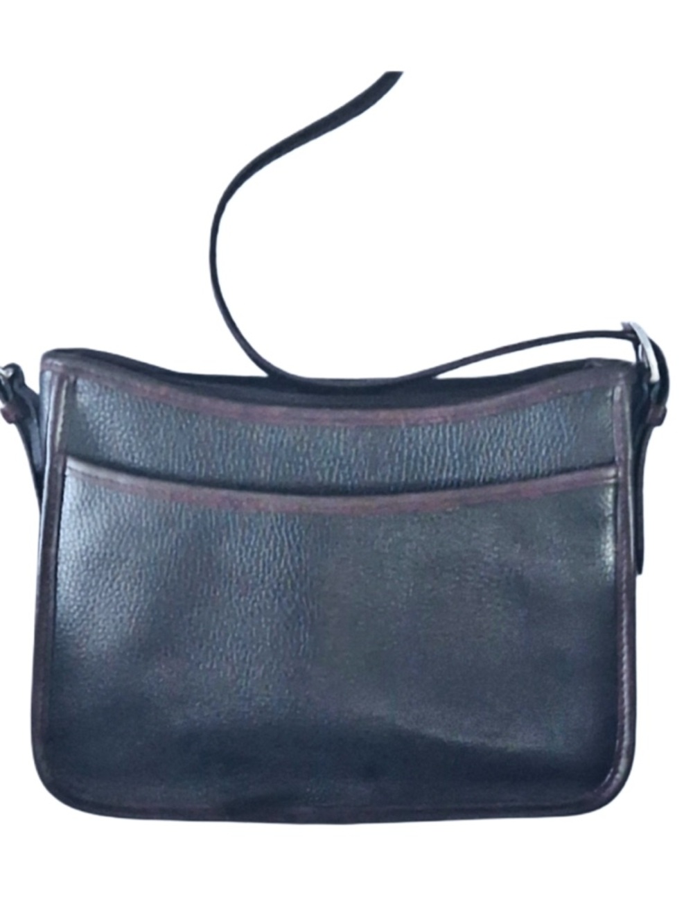 Brighton Vintage Black & Brown Croc Leather Shoulder Bag - Picture 2 of 8